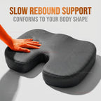 Travel Seat Cushion Memory Foam U-Shaped Pillow for Chair Car Office Hip Support Breathable Comfortable Pad Lumbar Back