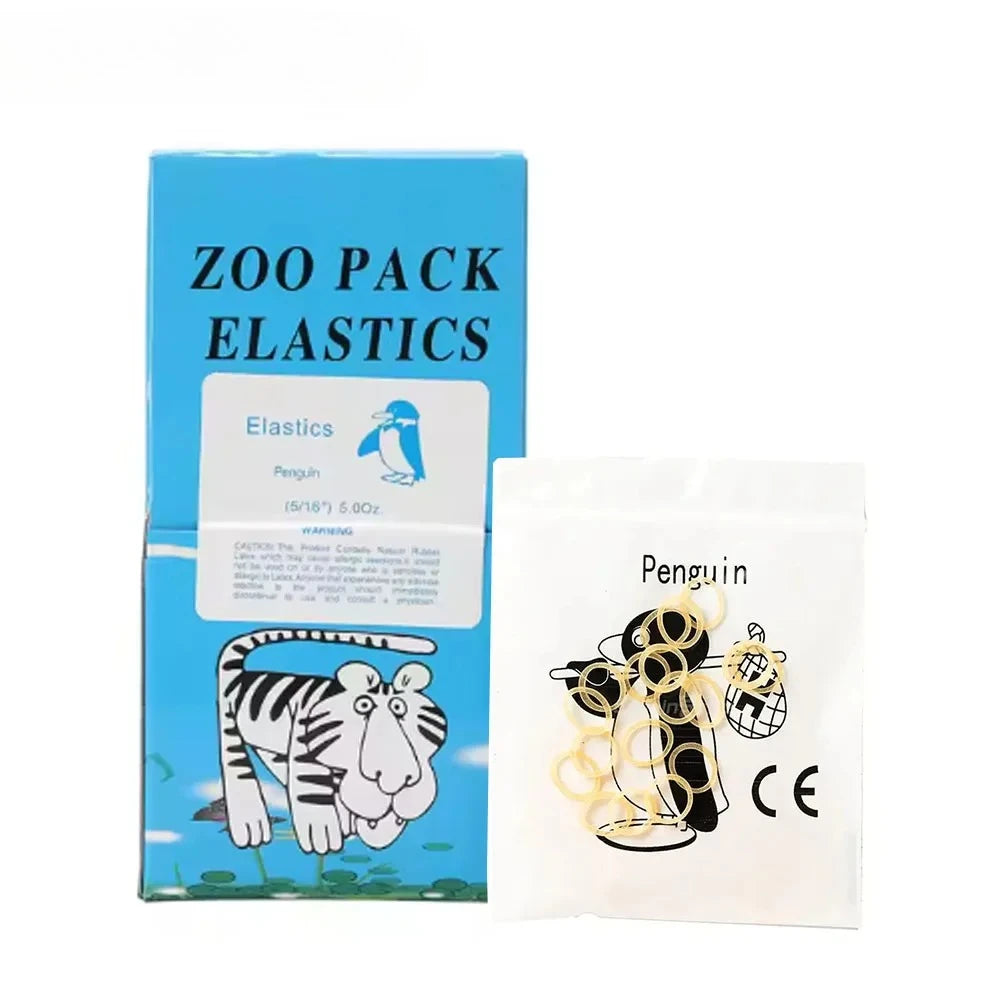 5000Pcs Dental Rubber Bands Orthodontic Ligation O-Ring For Teeth Braces Elastics Traction Rings Zoo Pack 2.5/3.5//4.5/5.0/6.5OZ
