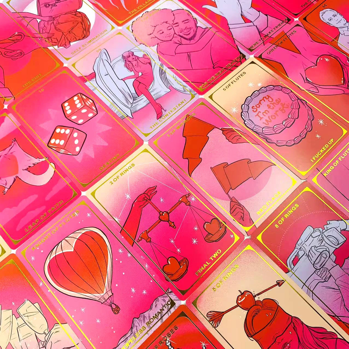 The Final Rose Tarot Card A 78pcs Deck Fortune Fate Divination Card Game With Guide Book,A Pleasant Night Of Games For Family
