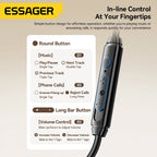 Essager USB Type C in-Ear Headset Wired Earphones For iPhone 16 Samsung Android HiFi Bass Stereo Games With Mic 3.5MM Headphones