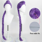 Movie Kpop Anime Cosplay Wigs Purple Black Red Long Hair Heat Resistant Synthetic Wigs Carnival Props
