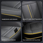 1PCS Nappa Leather Car Seat Cover Full Wrap Bottom Car Seat Cushion Durable Anti-Slip Driver Car Seat Protector Accessories