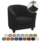Jacquard Club Tub Chair Cover Stretch Accent Armchair Slipcover Cushion Cover Elastic Single Sofa Slipcovers for Living Room