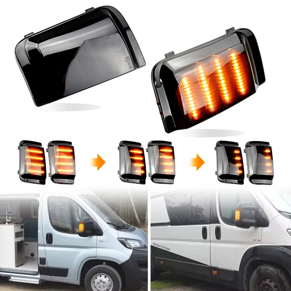 68374916AA For Peugeot Boxer Fiat Ducato Citroen Dynamic LED Turn Signal Light Side Mirror Indicator Sequential Blinker Lamp