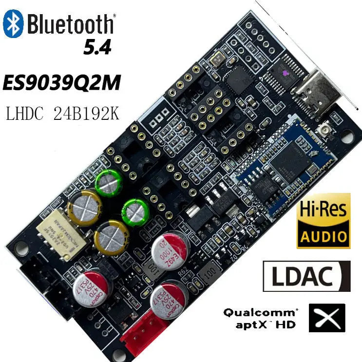 ES9039Q2M Bluetooth 5.4 QCC5181 Decoder Board LHDC 192K I2S DSD IIS DAC