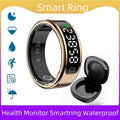 R11C Display Screen Smartring Men Women Gesture Swipe Video Waterproof Smart Ring Charging Case Health Monitor For Android IOS