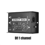 Professional DI 2 channel Audio DI Box Passive DIRECT BOX Low Noise Guitar Bass DI 1 Channel Audio Converter caja directa activa