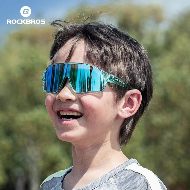 ROCKBROS Sunglasses Girls Boys Polarized Photochromic Goggles Children Out Sports Riding UV Radiation Protection Eyeglasses