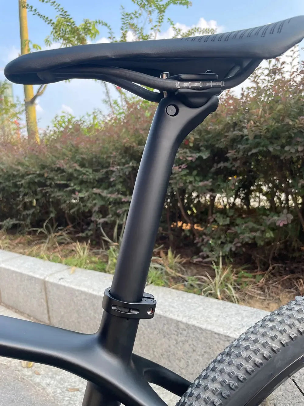 ELITAONE MTB Carbon Seat Post Offset 20mm 25.4 27.2 30.9 31.6mm Mountain/Road Bike Seatpost 350-450mm Light 150g