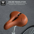 TOSUOD Bicycle Saddle Breathable Soft Shock-Absorbing Seat for Mountain Bike, White/Pink/Chocolate