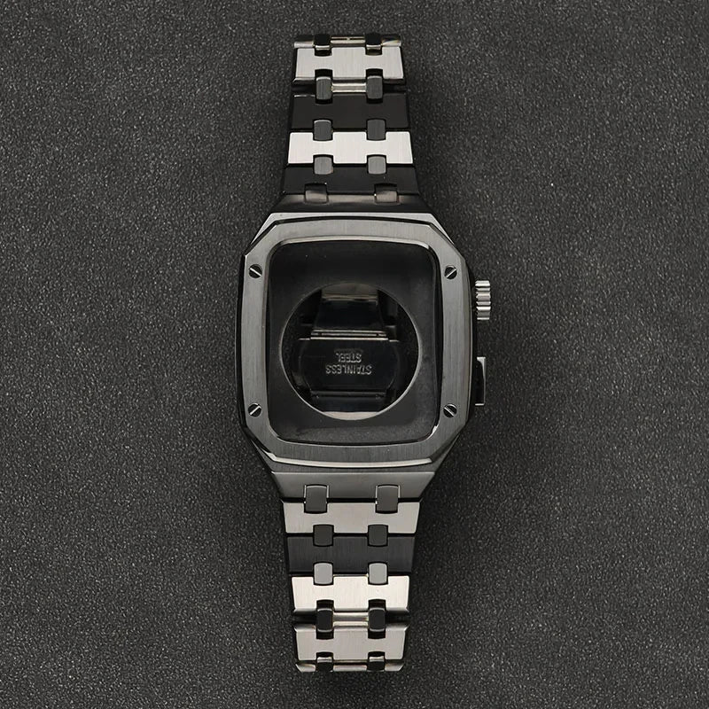 Luxury Stainless Steel Mod Kit for Apple Watch 11 10 9 8 7 46MM 44/45mm Metal Bezel Frame for iWatch 6 5 4 3 SE 40/41mm Band Set