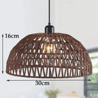 Newest Bamboo Pendant Lamps Ceiling Lights Rattan Wicker Lustre Hand Knit Braiding Suspended Home Dining Braided Decoration HOT