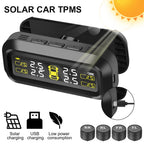Car TPMS Sensors Tire Pressure Monitoring System Tyre On Board Computer Diagnostic Solar/USB Off Road 4x4 Automobile Accessories