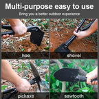 Outdoor 3-in-1 Foldable Shovel Portable Multifunctional Camping Shovel with Bag for Hiking, Off-roading DIY Projects At Home