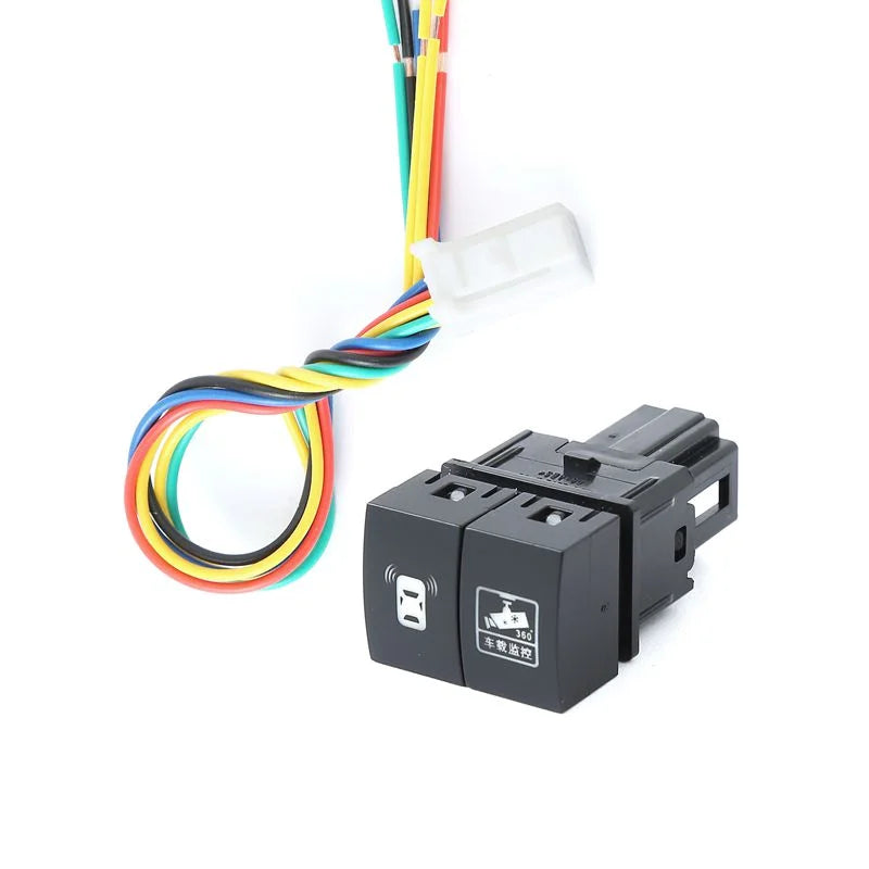 1 PC Green LED Car Dual Switch Fog Lights Radar Power Supply LED DRL Headlight On Off Switch Button Fit for Nissan X-TRAIL 2023