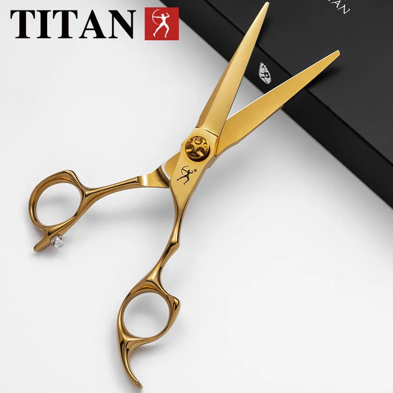Titan Hairdressers scissors professional hair scissors gold hairdressing  barber salon tool cut scissors