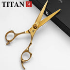 Titan Hairdressers scissors professional hair scissors gold hairdressing  barber salon tool cut scissors
