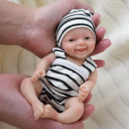 7" Boy& Girl Micro Preemie Full Body Silicone Baby Doll "Noah" Lifelike Mini Reborn Doll Surprice Children Anti-Stress