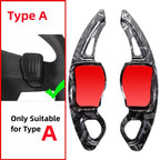 VW Golf 5 MK5 Golf 6 MK6 GTI Steering Wheel Paddle Shifter Sticker Cover, Type A Black