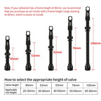 MANA 1Pair Bicycle Presta Valve 40/53/63/78/100mm 7075 Aluminum Alloy For Tubeless Road/MTB/Gravel Bike-ELITEWHEELS Valve