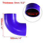 UXCELL 32/51/57/63/70/76/89MM ID 90 Degree Elbow Car Silicone Hose Intake Coupler Intercooler Tube Reducer Set For Seat Leon 1M