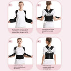 Back Brace Posture Corrector for Women and Men Shoulder Straightener Adjustable Full Back Support Upper and Lower Pain Relief