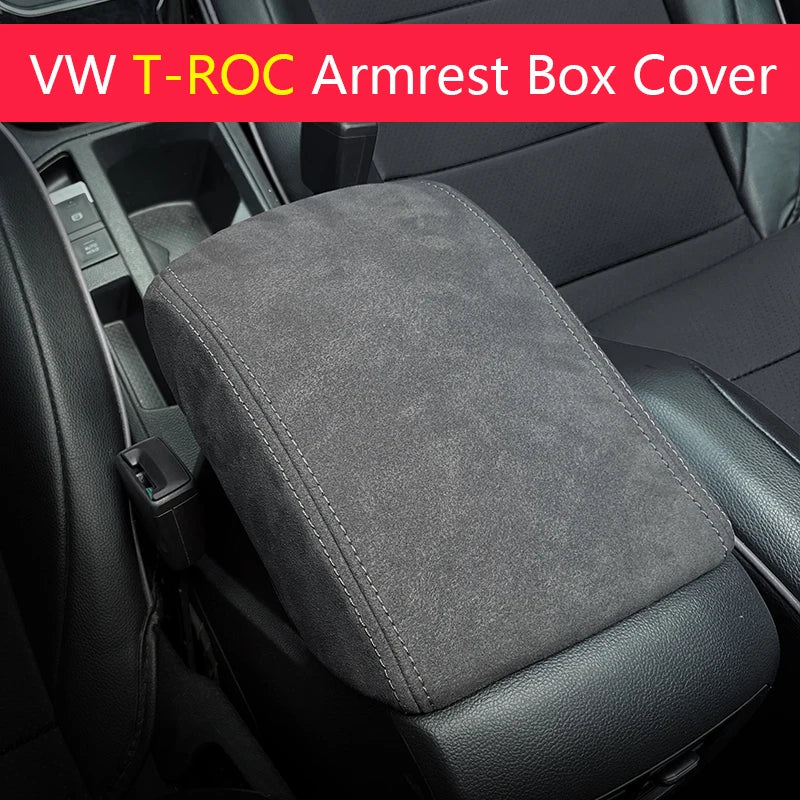 Armrest box protective Cover For VW T-roc Troc 2019 2020-2024 2025 2026 Volkswagen Accessories Cushion Support Box Armrest Mat