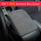 Armrest box protective Cover For VW T-roc Troc 2019 2020-2024 2025 2026 Volkswagen Accessories Cushion Support Box Armrest Mat