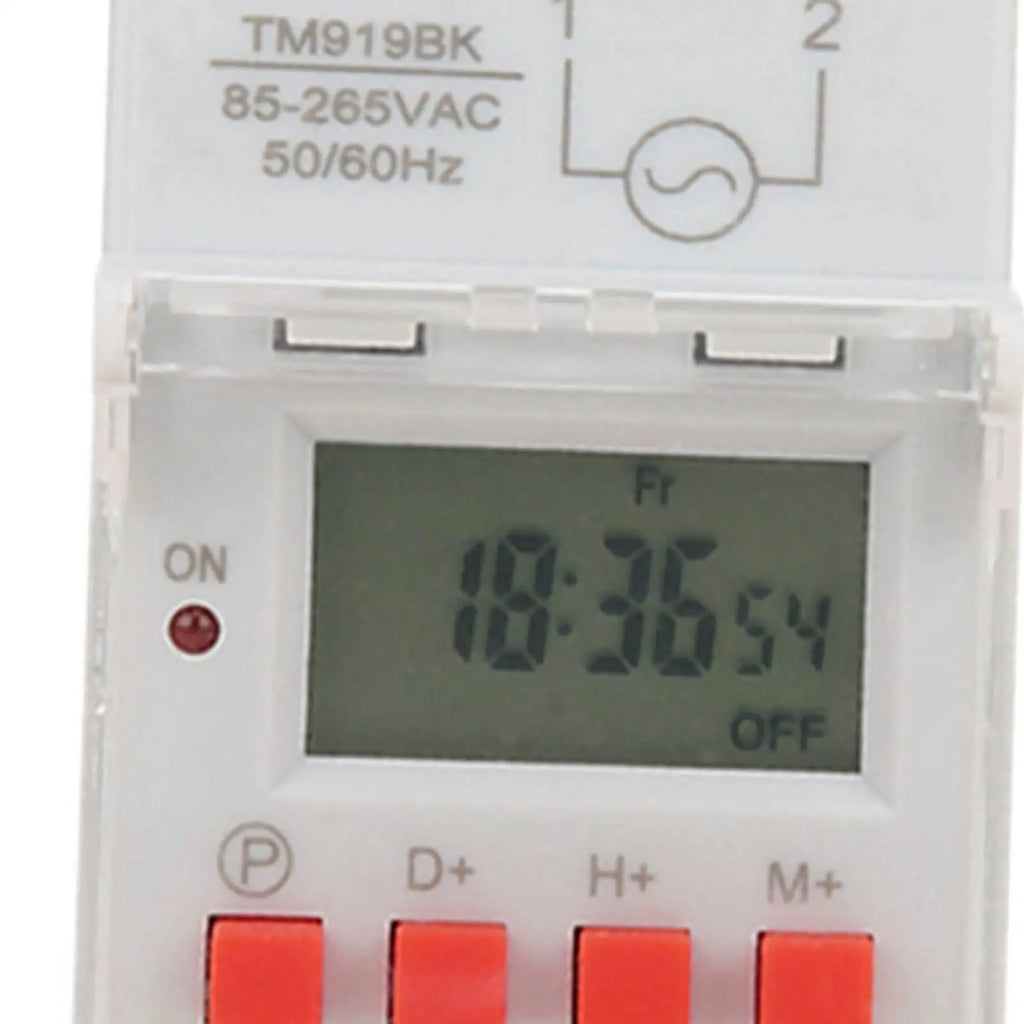 TM919BK 85~265V AC 30A LCD 7 Days Programmable Digital Timer Switches