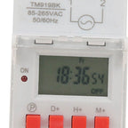 TM919BK 85~265V AC 30A LCD 7 Days Programmable Digital Timer Switches