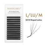 MASSCAKU L LU M Curl YY/W Shape Eyelash Extension Soft Lightweight Faux Mink Fibers 0.07mm Thickness 8–15mm Natural Volume Look