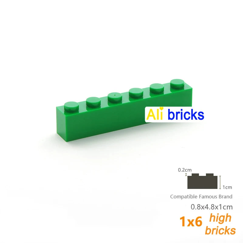 20pcs/lot Bulk Blocks Building Bricks Thick 1X6 Educational Assemblage Construction Toys for Children Size Compatible With 3009