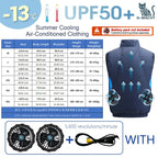 G-MACHT Summer Cool Vest Wearable Cooling Fan Vest Air-conditioned Clothes Usb Cooling For Outdoor Work Fishing Short Sleeve
