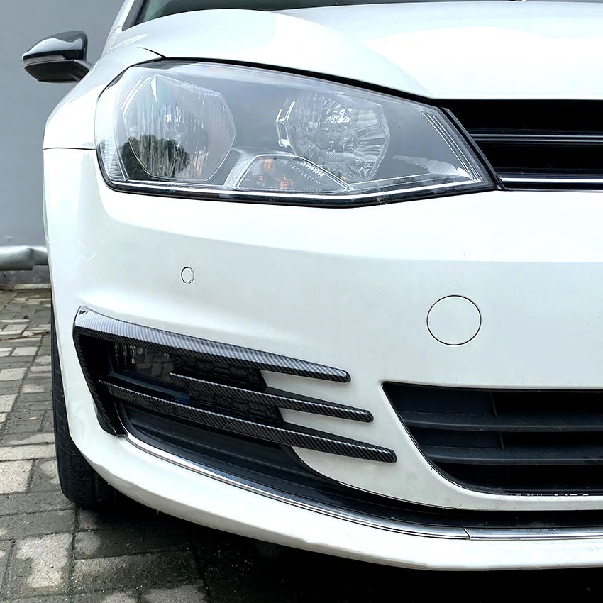 Front Bumper Splitter Air Vent Fog Light Grille Trim for VW Golf 7 MK7 2013-2016 ABS