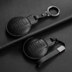 Leather Car Key Case Cover for BMW MINI COOPER S ONE JCW F54 F55 F56 F57 F60 CLUBMAN COUNTRYMAN Remote Fob Holder Shell Keychain