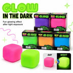 Glow Cube Maltose Ice Cube Squishy Stress Relief Fidget Toy, Slow Rebound, 1pc