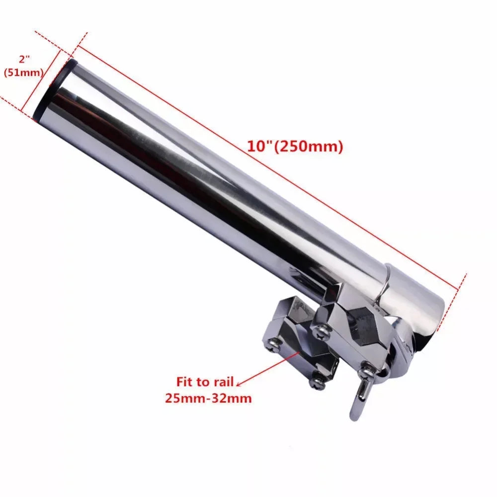 Boat Fishing Rod Holder, 316 Stainless Steel, Clamp-on, Marine Yacht Rod Pod, Fishing Tool, High Quality, 1"