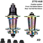 ZTTO Mountain Bike Hub 32 Holes 6 Pawls Disc Brake Bearing 10 11 12 Speed XD Thru Axle Quick Release Bicycle Wheel 142 135mm