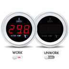 52mm Water Temperature Gauge 0-120°C with Warning Alarm, 1/8 NPT Sensor, 1pc