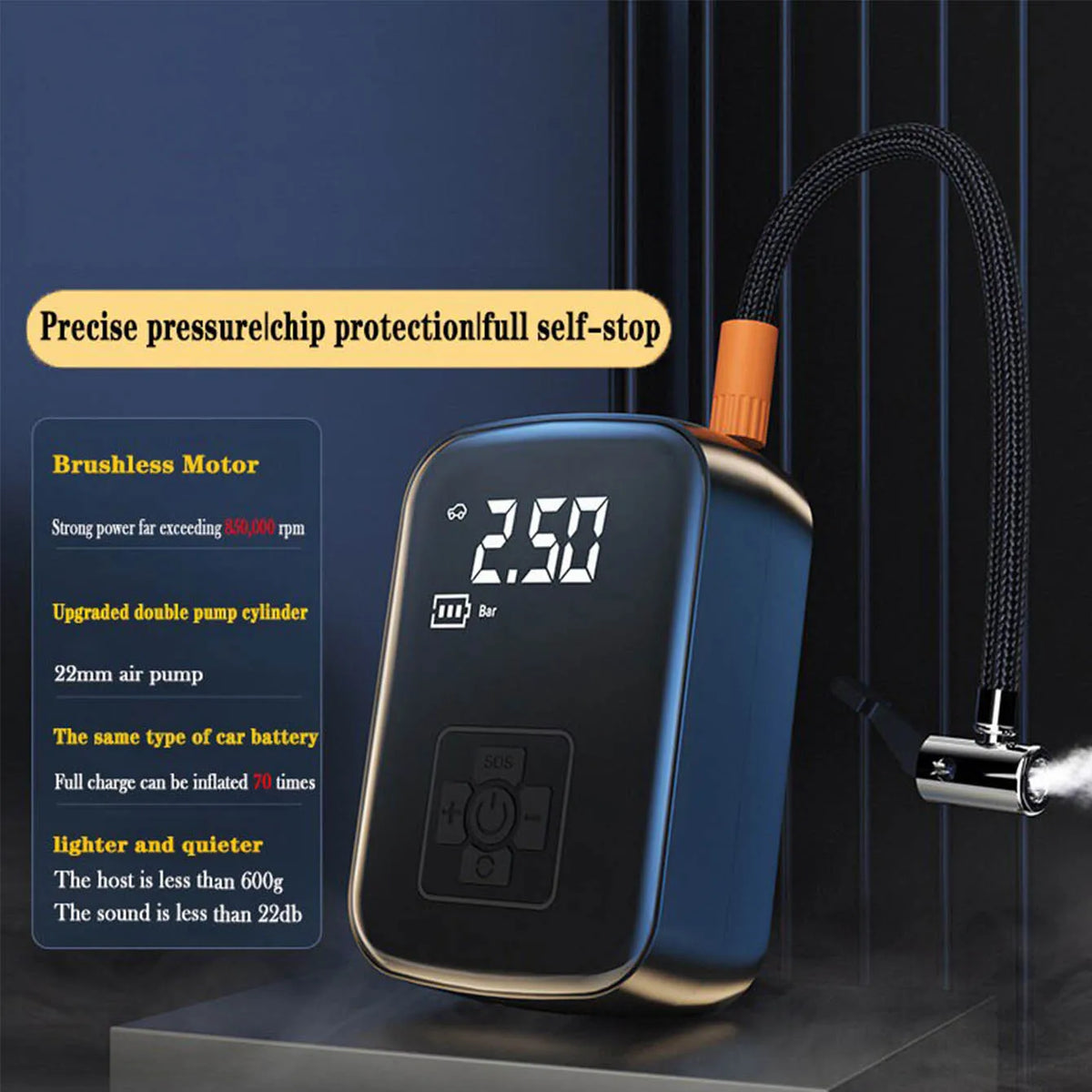 Car Tire Inflator Mini Air Compressor 12V 150PSI Portable Electric Air Pump  For Motorcycle Bicycle Tire Air Filling Pump ﻿