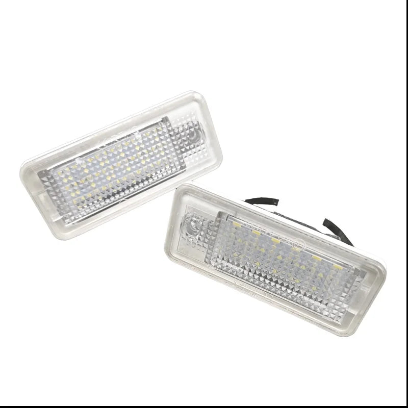 2PCS Rear LED License Plate Light For Audi A3 S3 8P A4 S4 B6 B7 A6 C6 S6 A8 S8 Q7 RS4 RS6 Plus Avant Auto Lamp Light