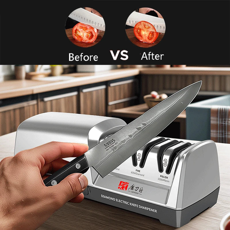 TAIDEA Professional Electric Knife Sharpener - 3-Stage System, Restore and Polish Blades Effortlessly Kitchen Sharpener