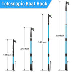 SAN LIKE Boat Hooks for Docking Extension Pole Hook Telescopic Boat Pole with Luminous Bead, Lightweight Floating, Non-Slip Rubb