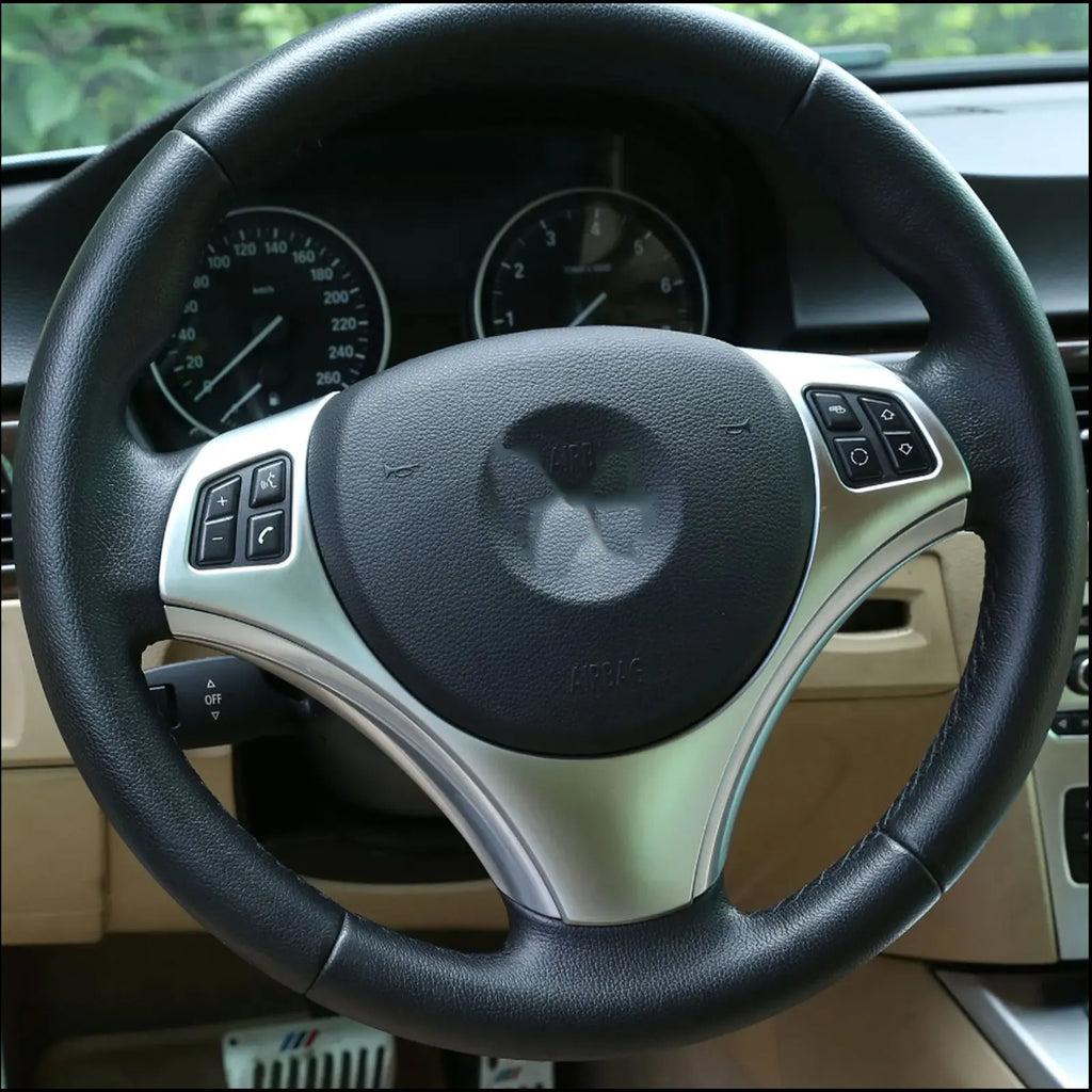 cheya Car Steering Wheel Button Decoration Frame Trim for BMW 1 3 Series E82 E84 E87 E90 E92 E93 2004-2012 Interior Accessories