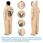 1 Set Professional Ventilated Full Body Beekeeping Bee Keeping Suit With Gloves Cotton Beekeeper Costume For Honey Harvesting