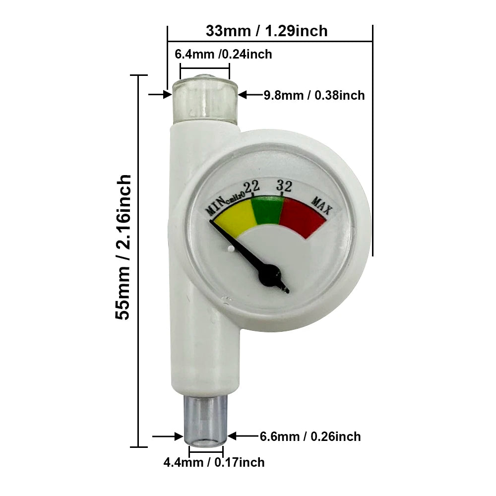 Endotracheal Intubation Balloon Pressure Gauge Saturation Detection Device ET Cuff Pressure Manometer For Veterinary Use Only