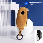 Alcantara Car Key Fob Cover Case for BMW 7 Series 735i 740Li i7 X7 X1 U11 G07 LCI XM
