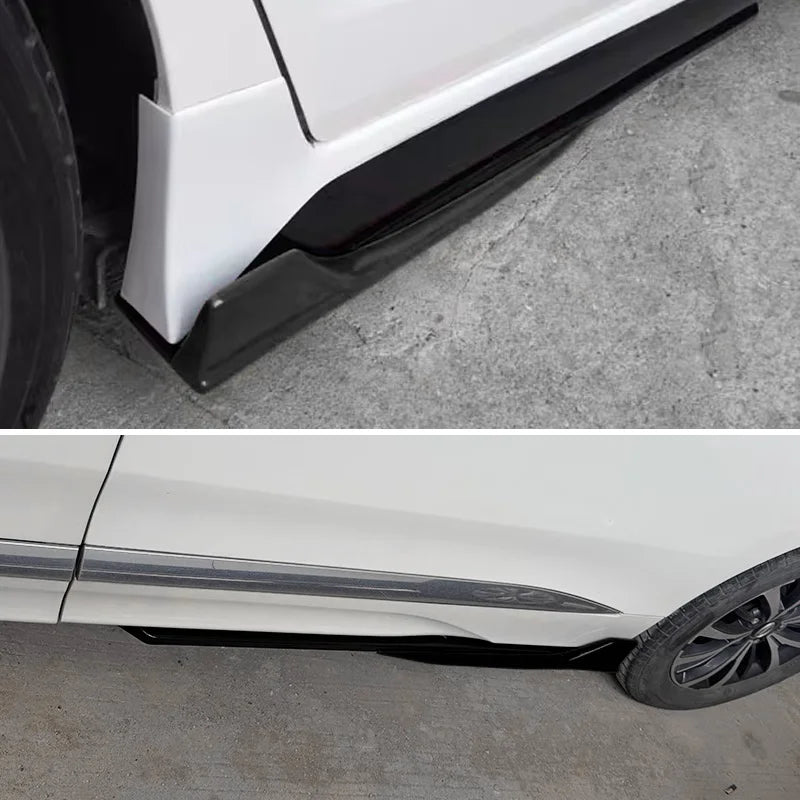 Car Side Skirt Extension Splitter Rocker Panels Lip Bumper 4pcs For Golf 7 Gti Seat Ibiza 6l Clio 4 X5 E53 W177 W211 W205 Audi A