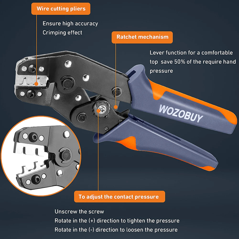 SN-01BM ratcheting wire crimping tool set with insulated terminals kit (310-1550pcs)