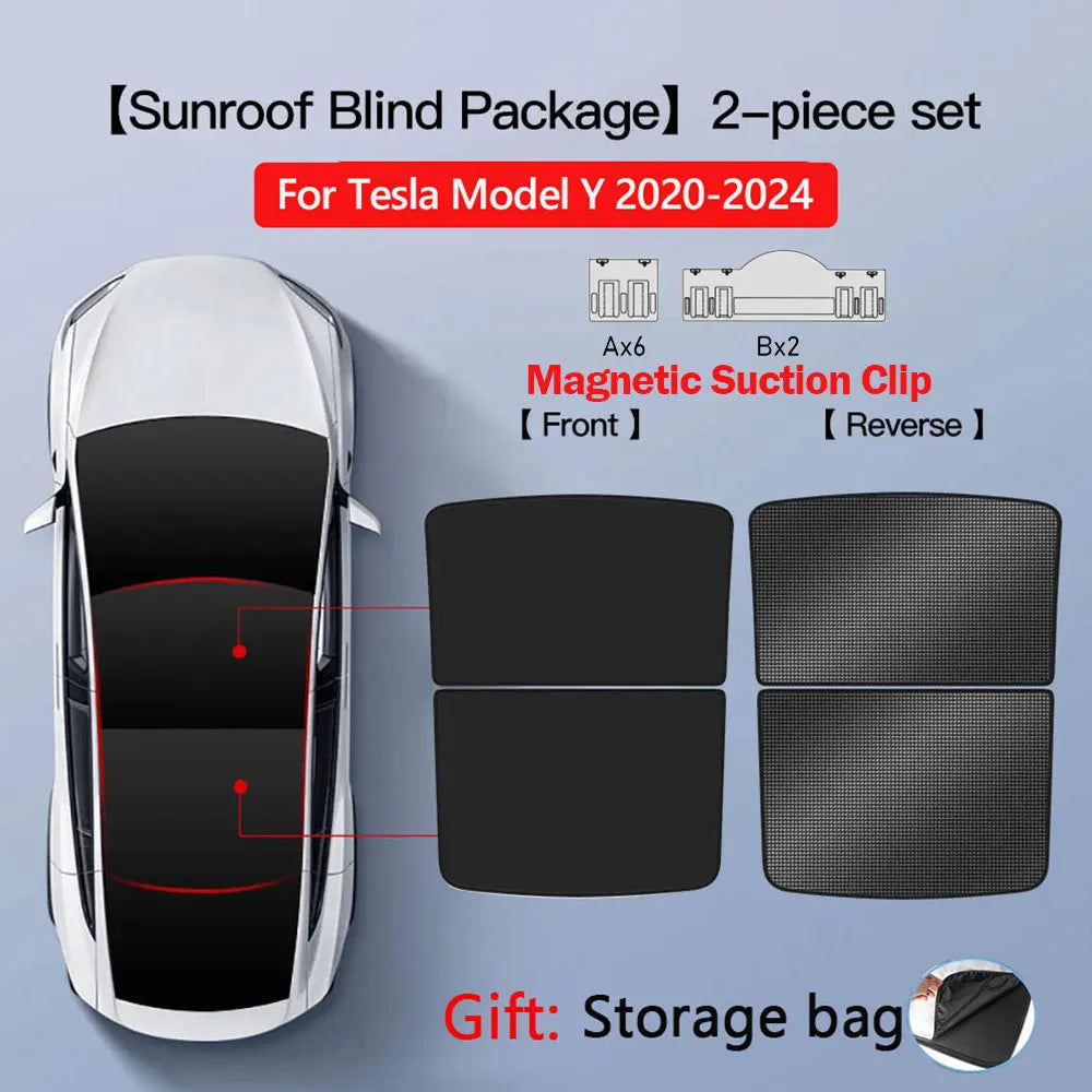 Sunshade Magnetic Suction Clip Sunroof 2026 For Tesla Model 3 Highland Model Y Juniper Heat Insulation Class Roof Sun Shade